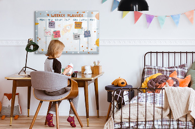 Uitwisbaar glazen planbord met magnetische functie Wekelijkse planner