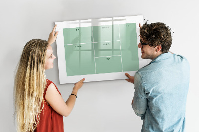 Beschrijfbaar magneetbord van glas met design Kantoororganizer