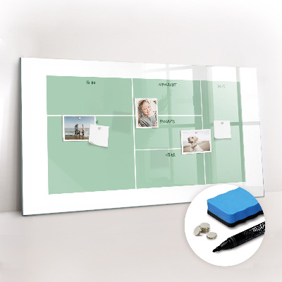 Beschrijfbaar magneetbord van glas met design Kantoororganizer