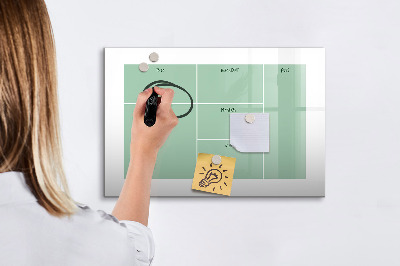 Beschrijfbaar magneetbord van glas met design Kantoororganizer
