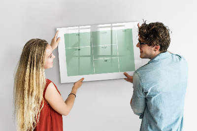 Beschrijfbaar magneetbord van glas met design Kantoororganizer