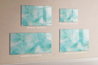 Beschrijfbaar magneetbord van glas met design Abstract marmer