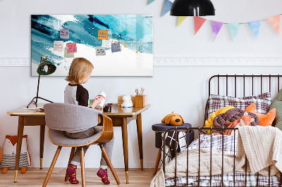 Magnetisch planbord voor de muur van bedrukt glas Penseelstreken