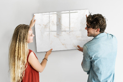 Uitwisbaar glazen planbord met magnetische functie Elegant marmer