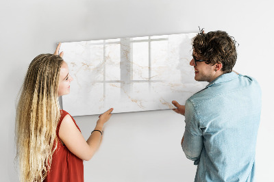 Uitwisbaar glazen planbord met magnetische functie Elegant marmer