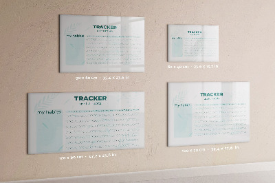 Magnetisch planbord voor de muur van bedrukt glas Gewoonteplanner