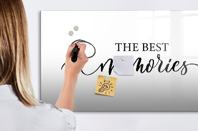 Uitwisbaar glazen planbord met magnetische functie Inscriptie van herinneringen