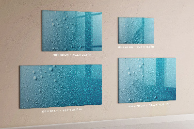 Magnetisch planbord voor de muur van bedrukt glas Druppels water