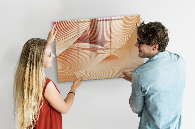 Beschrijfbaar magneetbord van glas met design Golven abstract patroon