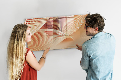 Beschrijfbaar magneetbord van glas met design Golven abstract patroon