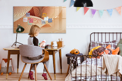 Beschrijfbaar magneetbord van glas met design Golven abstract patroon