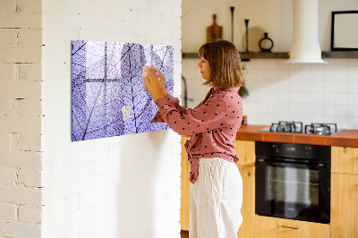 Magnetisch planbord voor de muur van bedrukt glas Bladeren natuur