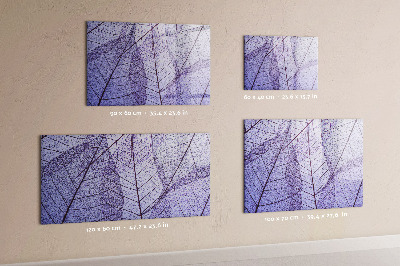 Magnetisch planbord voor de muur van bedrukt glas Bladeren natuur