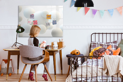 Uitwisbaar glazen planbord met magnetische functie Abstractieballen