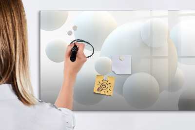 Uitwisbaar glazen planbord met magnetische functie Abstractieballen