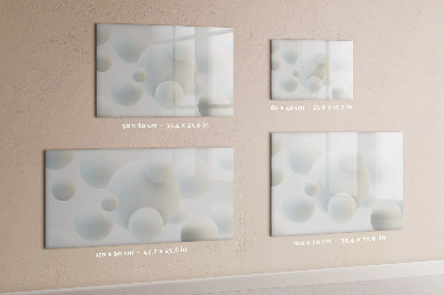 Uitwisbaar glazen planbord met magnetische functie Abstractieballen