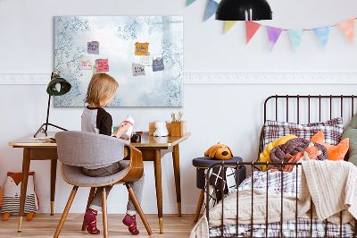 Beschrijfbaar magneetbord van glas met design Schets van planten