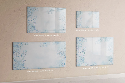 Beschrijfbaar magneetbord van glas met design Schets van planten