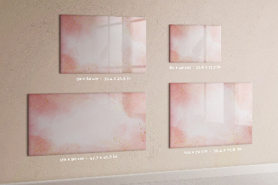 Beschrijfbaar magneetbord van glas met design Roze marmer