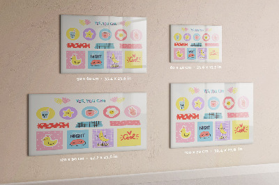 Uitwisbaar glazen planbord met magnetische functie Schoolplanner