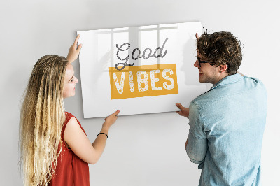 Magnetisch planbord voor de muur van bedrukt glas Een inspirerende zin