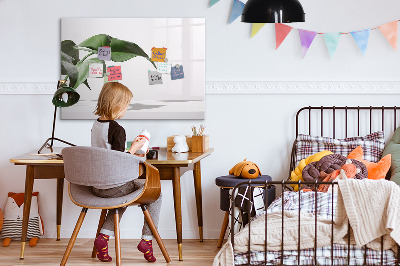 Uitwisbaar glazen planbord met magnetische functie Abstracte bladeren