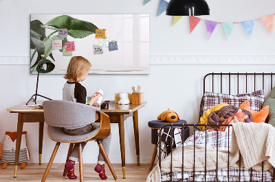 Uitwisbaar glazen planbord met magnetische functie Abstracte bladeren