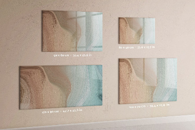 Beschrijfbaar magneetbord van glas met design Golfabstractie