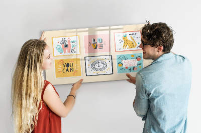 Beschrijfbaar magneetbord van glas met design Motiverende slogans