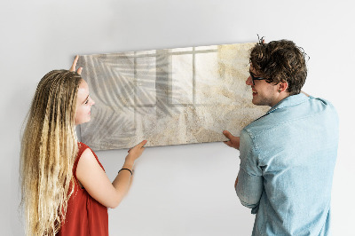 Magnetisch planbord voor de muur van bedrukt glas Palmboom schaduwzand