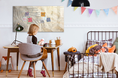 Magnetisch planbord voor de muur van bedrukt glas Palmboom schaduwzand