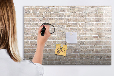 Magnetisch planbord voor de muur van bedrukt glas Bakstenen muur