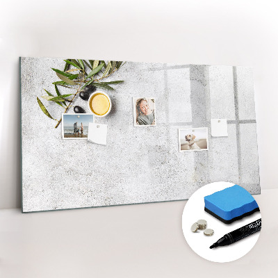 Magnetisch planbord voor de muur van bedrukt glas Minimalistische olijven