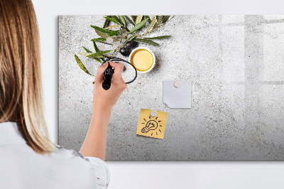 Magnetisch planbord voor de muur van bedrukt glas Minimalistische olijven