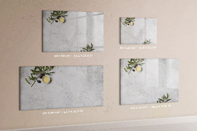 Magnetisch planbord voor de muur van bedrukt glas Minimalistische olijven