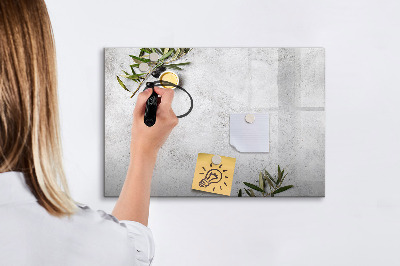 Magnetisch planbord voor de muur van bedrukt glas Minimalistische olijven