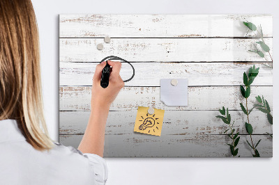 Uitwisbaar glazen planbord met magnetische functie Houten planken