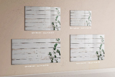 Uitwisbaar glazen planbord met magnetische functie Houten planken