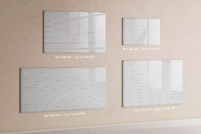 Uitwisbaar glazen planbord met magnetische functie Houten panelenpatroon