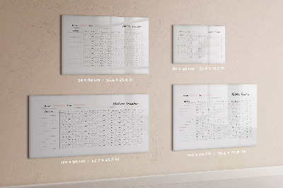 Beschrijfbaar magneetbord van glas met design Gewoonteregistratie