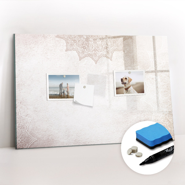 Magnetisch planbord voor de muur van bedrukt glas Decoratief patroon