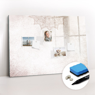 Magnetisch planbord voor de muur van bedrukt glas Decoratief patroon