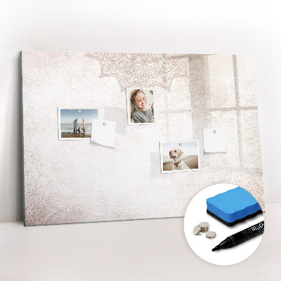 Magnetisch planbord voor de muur van bedrukt glas Decoratief patroon