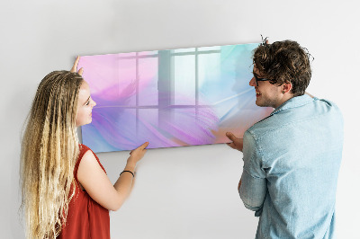 Beschrijfbaar magneetbord van glas met design Kleurrijke veren