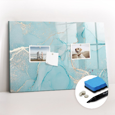 Magnetisch planbord voor de muur van bedrukt glas Decoratief marmer