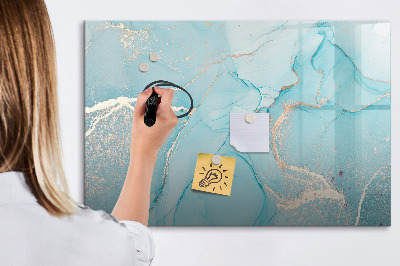 Magnetisch planbord voor de muur van bedrukt glas Decoratief marmer