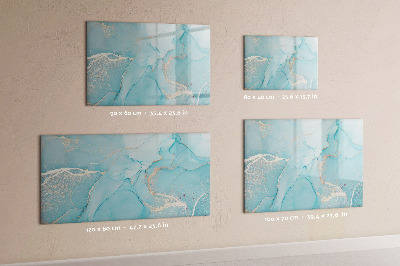 Magnetisch planbord voor de muur van bedrukt glas Decoratief marmer