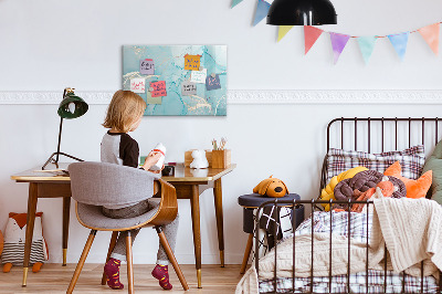 Magnetisch planbord voor de muur van bedrukt glas Decoratief marmer
