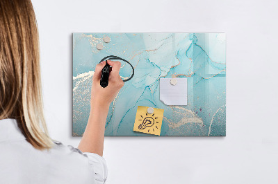Magnetisch planbord voor de muur van bedrukt glas Decoratief marmer