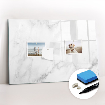 Magnetisch planbord voor de muur van bedrukt glas Marmer